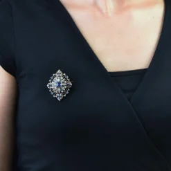 Bijou ancien saphir diamants à transformation