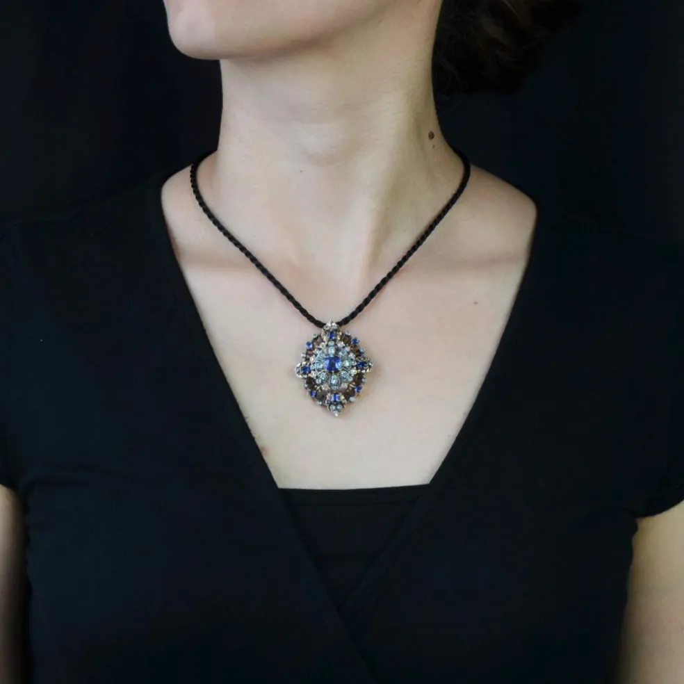 Bijou ancien saphir diamants à transformation