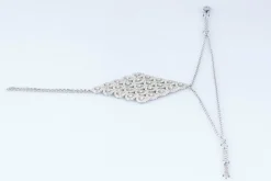 Bijou de main haute joaillerie or blanc