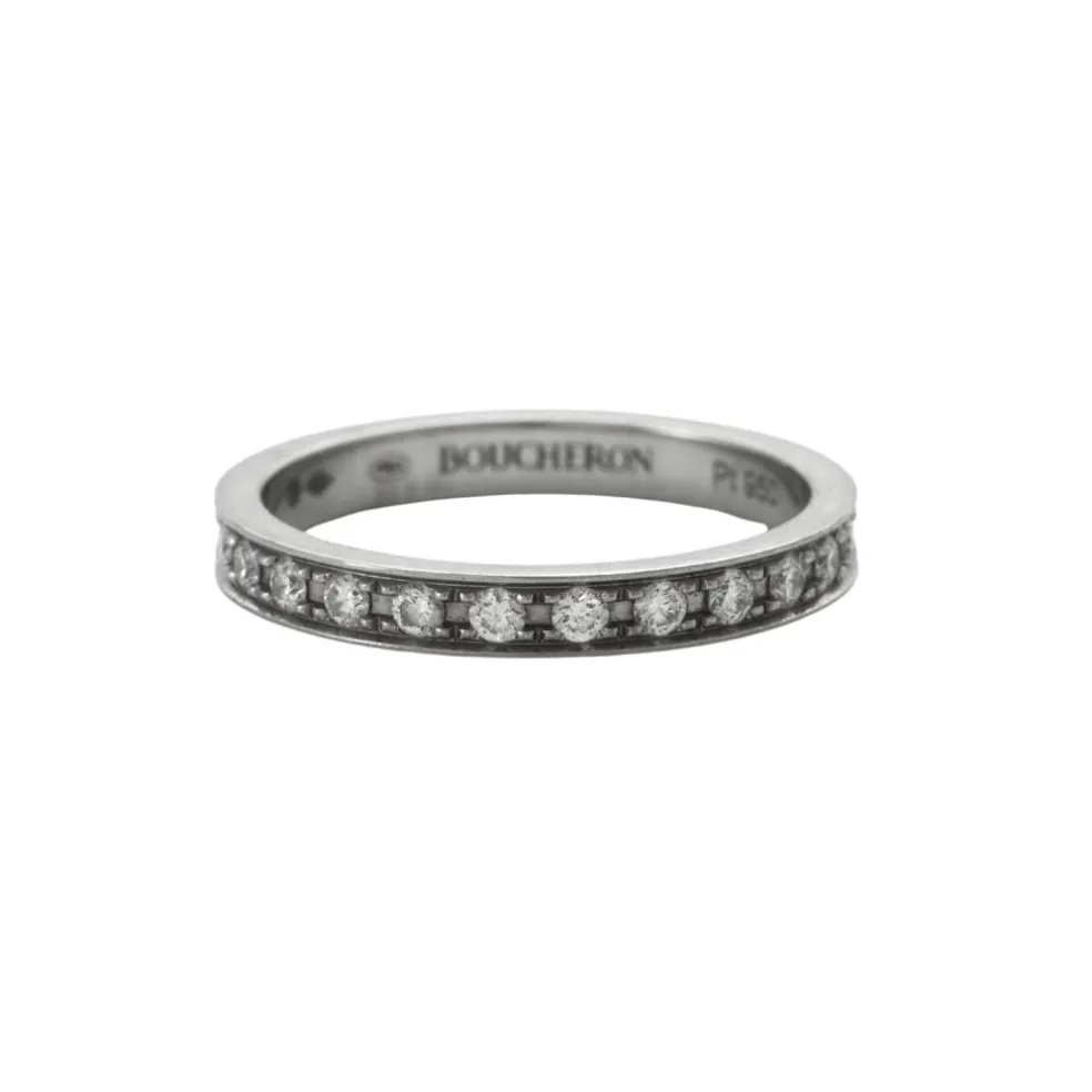 BOUCHERON - Alliance en Platine et Diamants "Beloved"