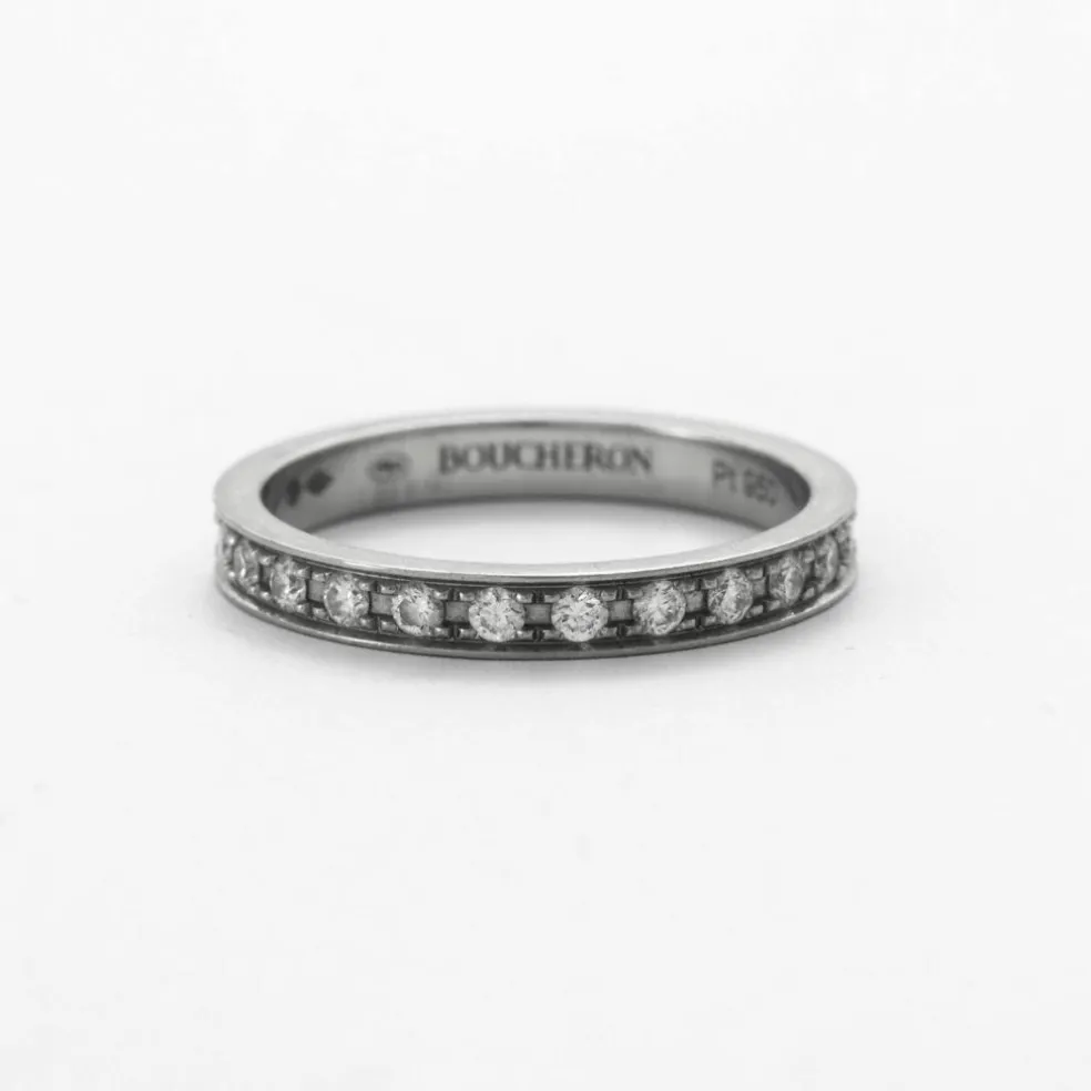 BOUCHERON - Alliance en Platine et Diamants "Beloved"