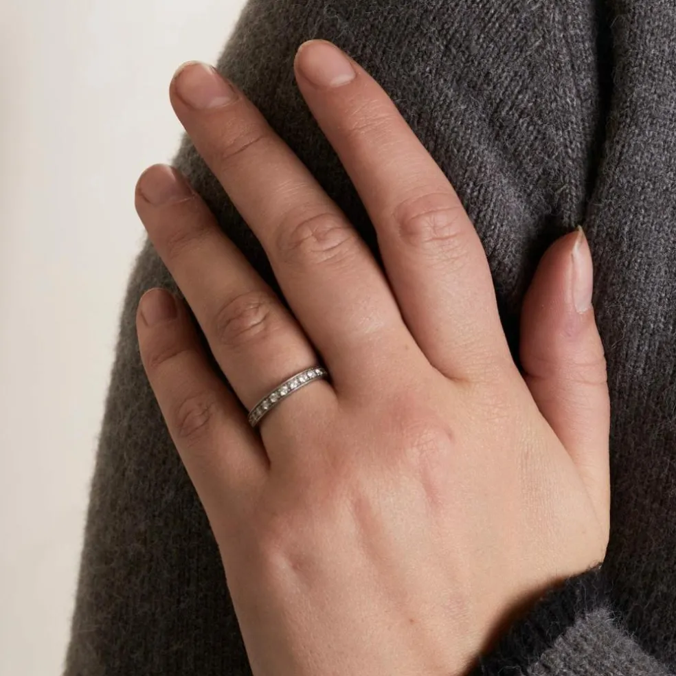 BOUCHERON - Alliance en Platine et Diamants "Beloved"