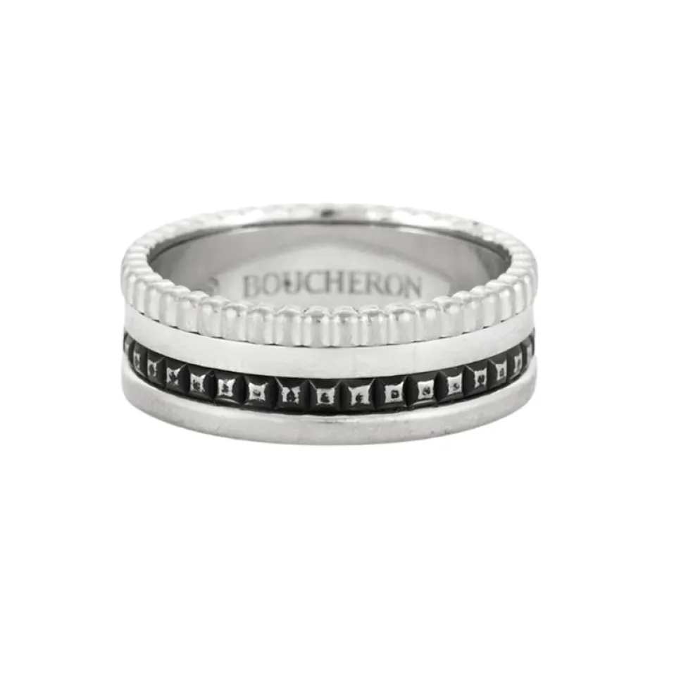 BOUCHERON - Bague Quatre Black or gris
