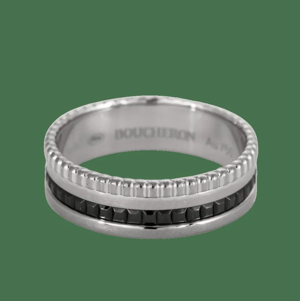 BOUCHERON - Quatre Black Edition Small - Bague en Or blanc et PVD