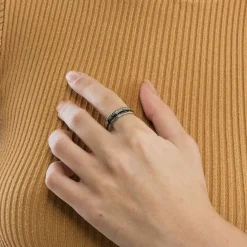 BOUCHERON - Quatre Black Edition Small - Bague en Or blanc et PVD
