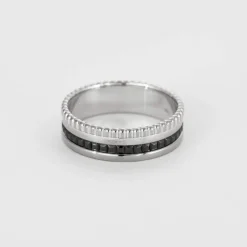 BOUCHERON - Quatre Black Edition Small - Bague en Or blanc et PVD