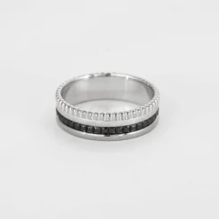 BOUCHERON - Quatre Black Edition Small - Bague en Or blanc et PVD