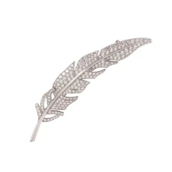 BOUCHERON- Broche Plume Diamants