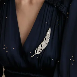 BOUCHERON- Broche Plume Diamants