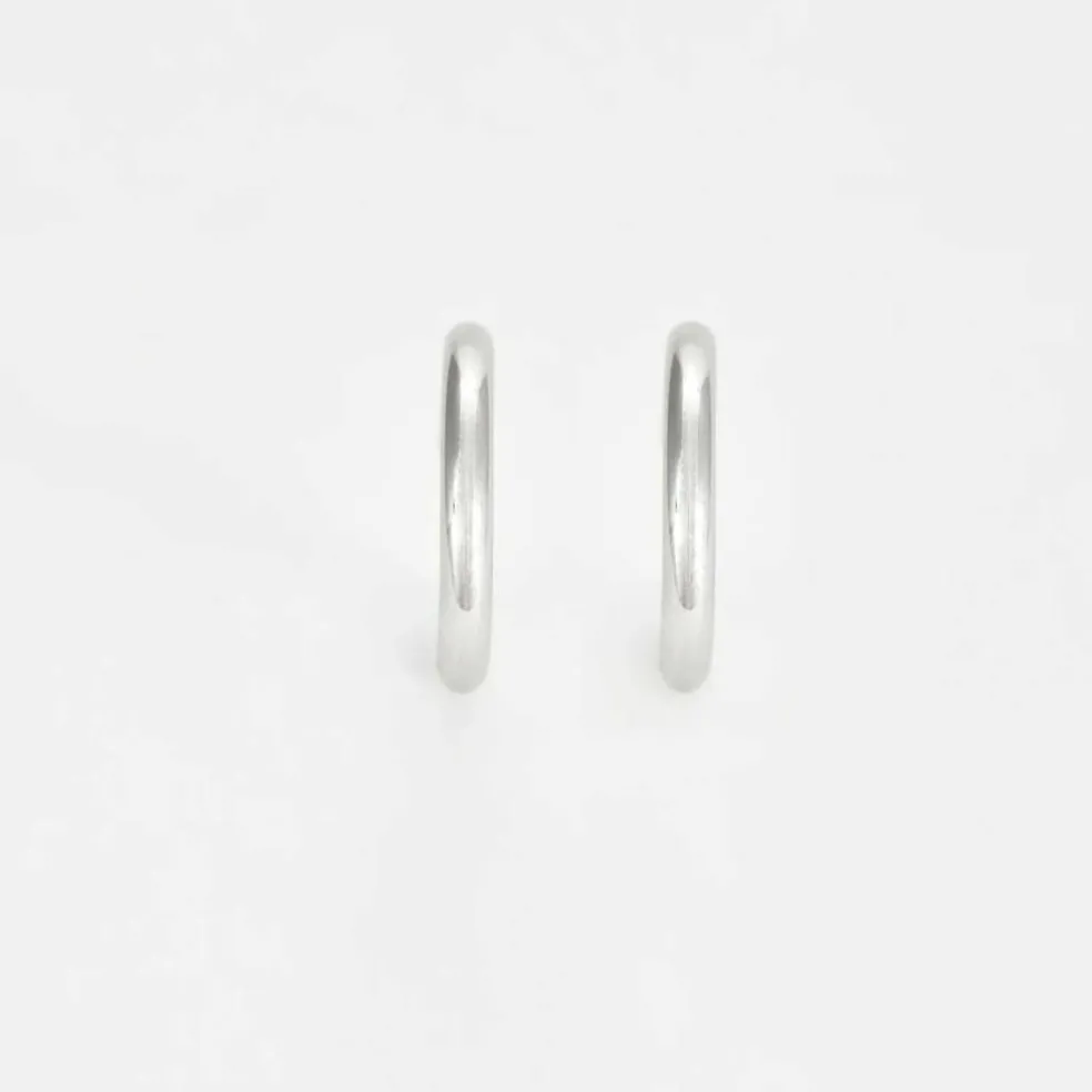 Bouches D'oreilles Créoles Or Blanc