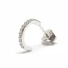 Boucle d'oreille créole diamants or blanc