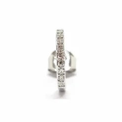 Boucle d'oreille créole diamants or blanc