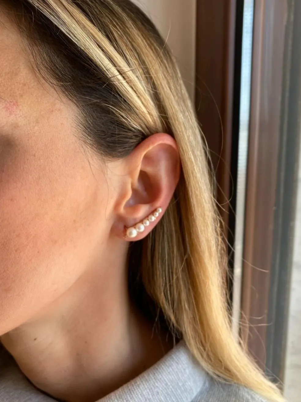 Boucle d'oreille Perle Diamant