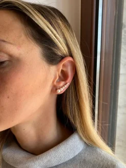 Boucle d'oreille Perle Diamant