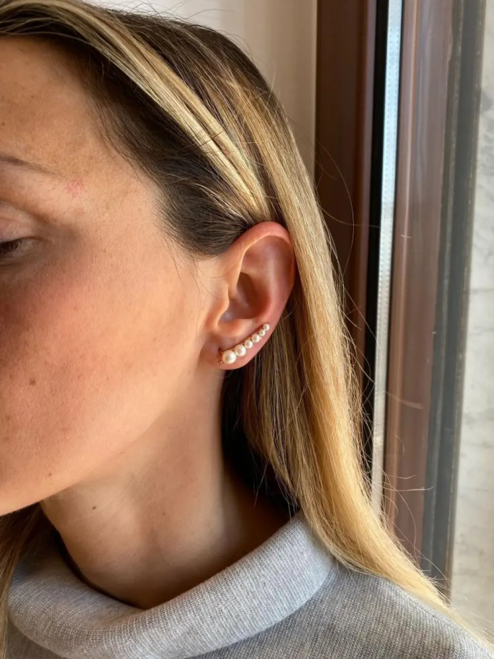Boucle d'oreille Perle Diamant