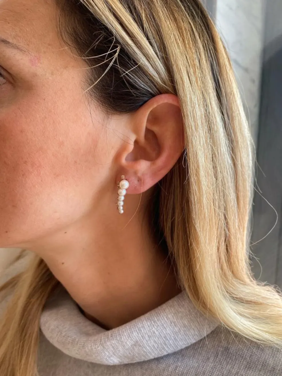Boucle d'oreille Perle Diamant
