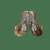 Boucle d'oreille retro or diamants