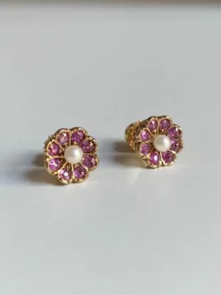 Boucle d'oreilles anciennes de travail Portugais en or jaune