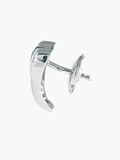 BOUCLE D'OREILLES OR GRIS SAPHIR