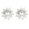 Boucle d'oreilles étoiles, or blanc