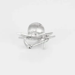 Boucle d'oreilles étoiles, or blanc