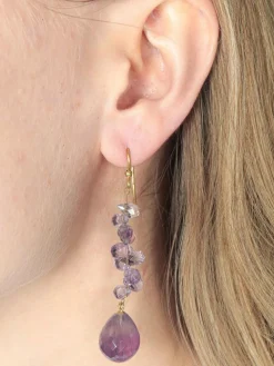 Boucles Améthyste Or