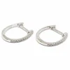 Boucles créoles diamants or blanc
