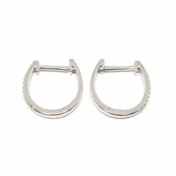 Boucles créoles diamants or blanc