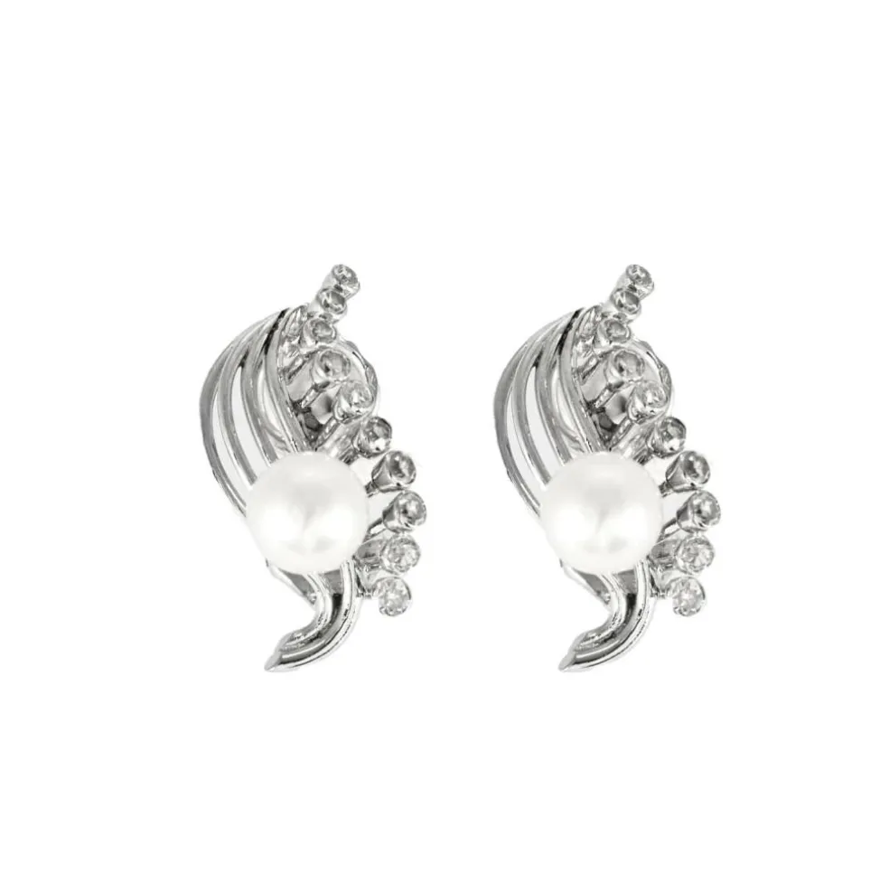 Boucles d 'oreilles anciennes diamants perles