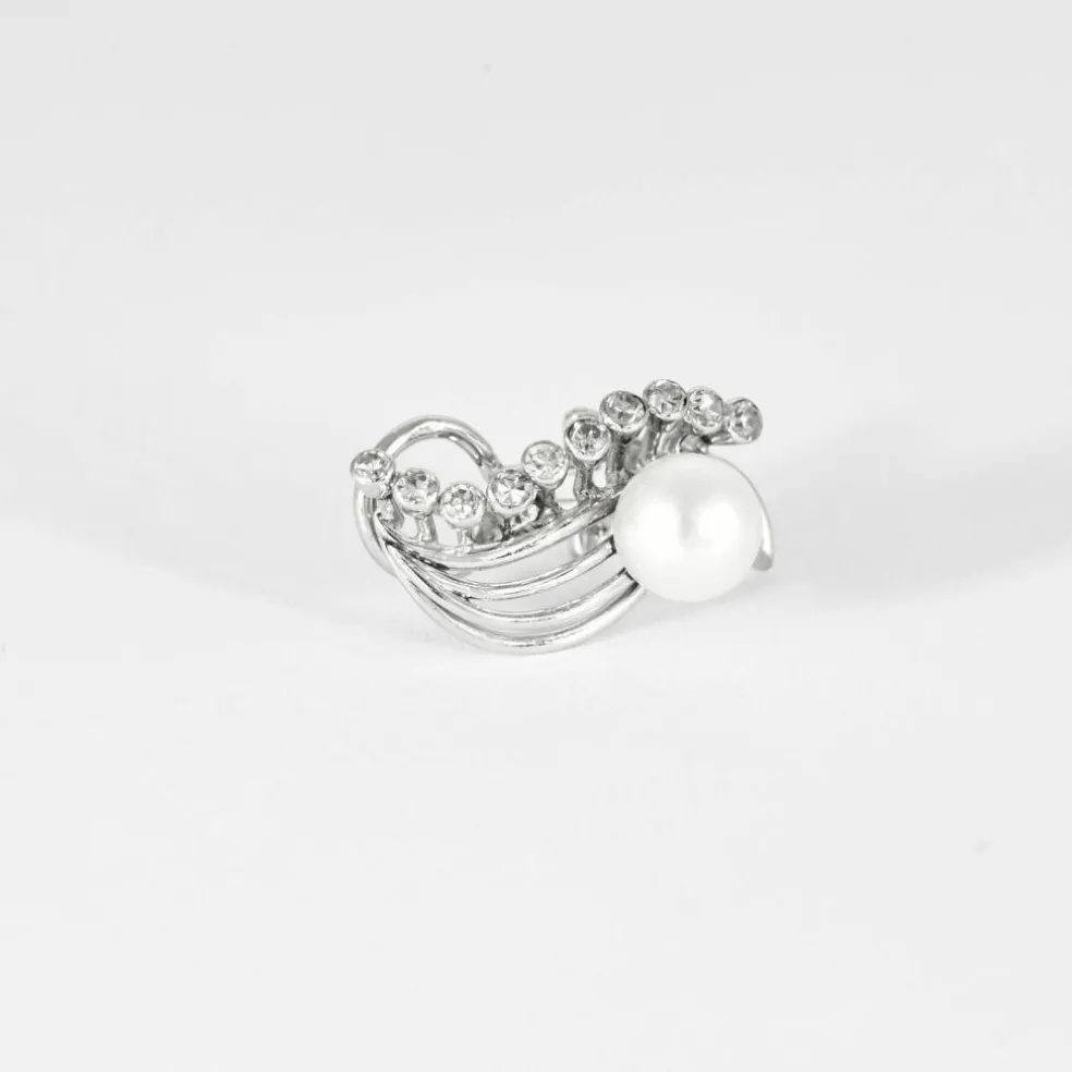 Boucles d 'oreilles anciennes diamants perles