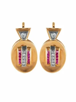 Boucles d'oreille "Tank" Circa 1940