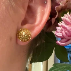 Boucles d'oreilles à bouton perle