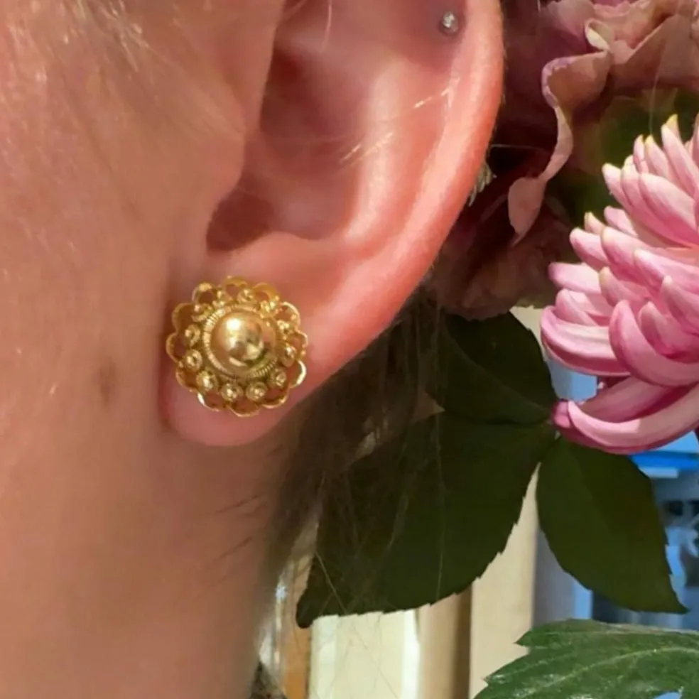 Boucles d'oreilles à bouton perle