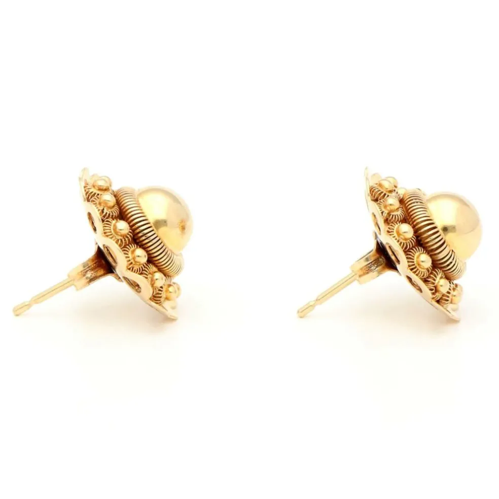 Boucles d'oreilles à bouton perle