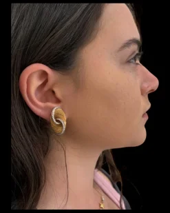 Boucles d'oreilles à clip en or et diamants Harpo's Italia