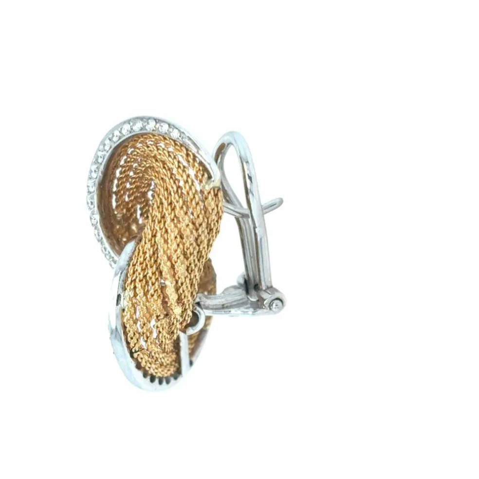 Boucles d'oreilles à clip en or et diamants Harpo's Italia