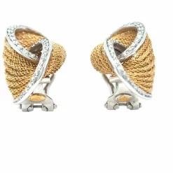 Boucles d'oreilles à clip en or et diamants Harpo's Italia