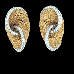 Boucles d'oreilles à clip en or et diamants Harpo's Italia