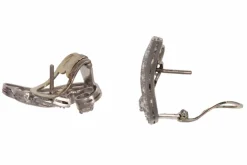 Boucles d'oreilles à clips en diamant en forme d'aile vintage des années 1950