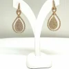 Boucles d’oreilles 2 en 1 or rose diamants