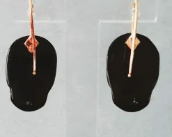 BOUCLES D'OREILLES "MOMENTO MORI" agate noires