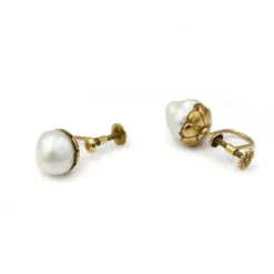 Boucles d'oreilles - Or & Perles fines baroque