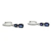 Boucles d'oreilles - Or blanc, saphirs et diamants