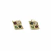 Boucles d'oreilles - Or, Diamants, Saphirs, Rubis, Emeraudes