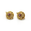 Boucles d'oreilles - Or jaune et grenats