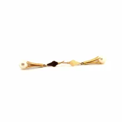 Boucles d'oreilles Or Jaune 18k & Perles