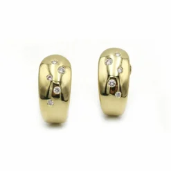 Boucles d'oreilles - Or jaune et diamants
