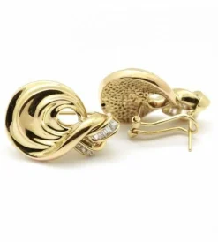 Boucles d'oreilles - Or jaune et diamants
