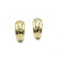 Boucles d'oreilles - Or jaune et diamants