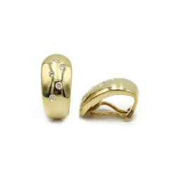 Boucles d'oreilles - Or jaune et diamants
